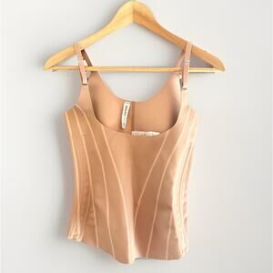 Spanx Structured Shaping Corset 46655 10428R Nude Tank Top w/ Boning Women’s MED